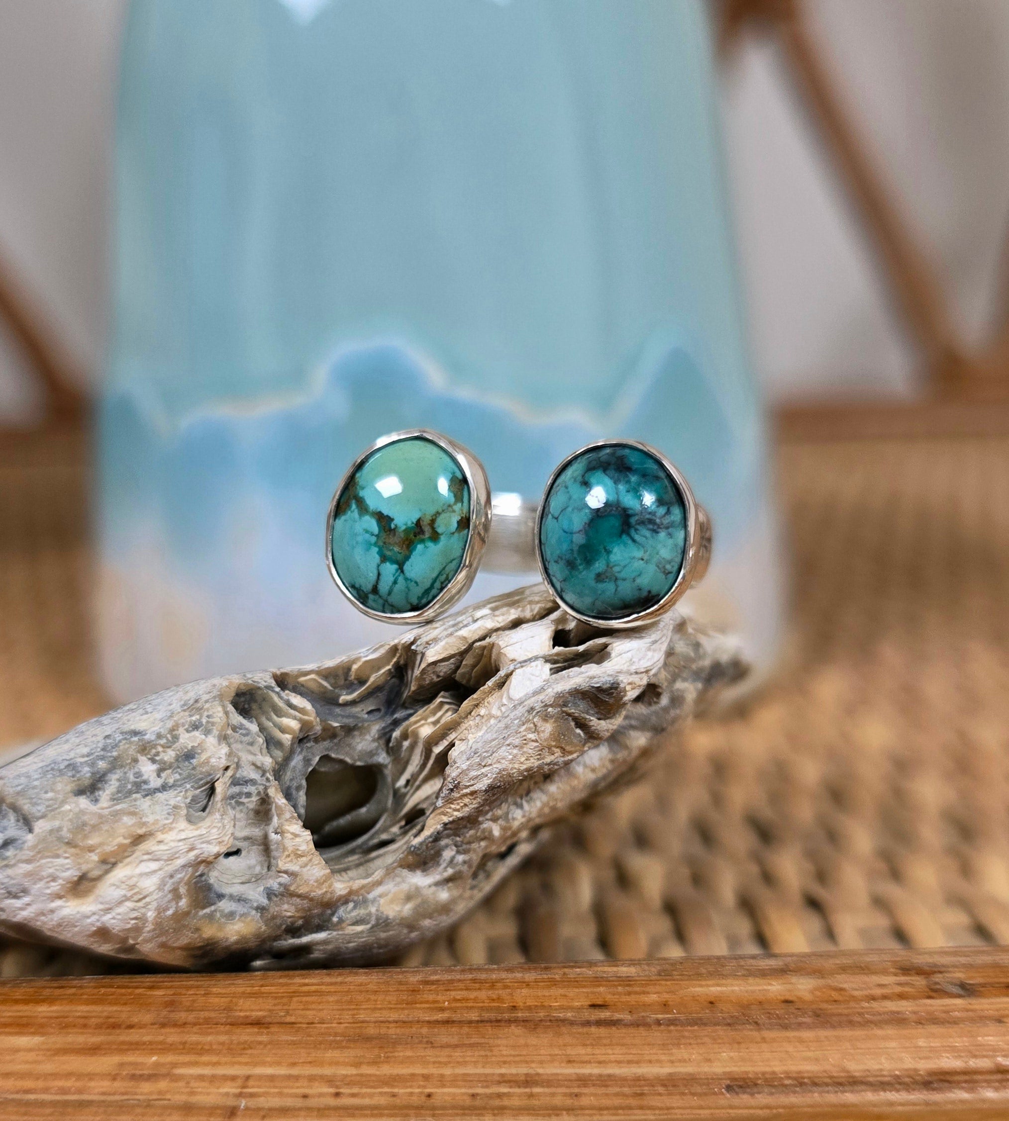 Double turquoise ring