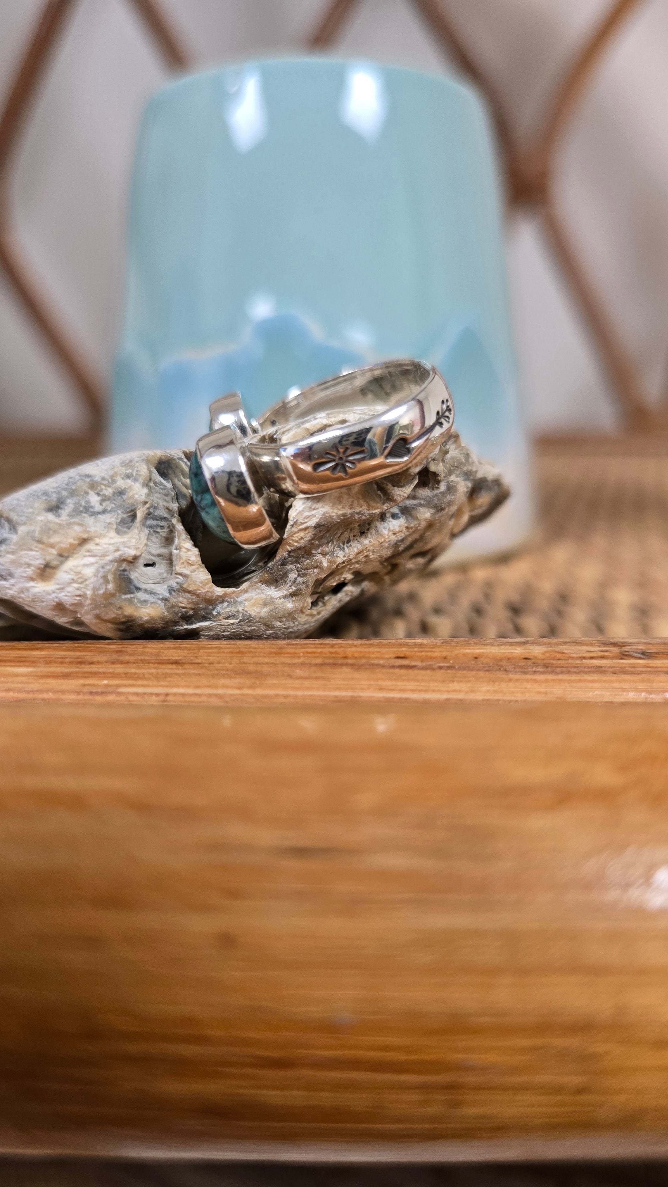 Double turquoise ring