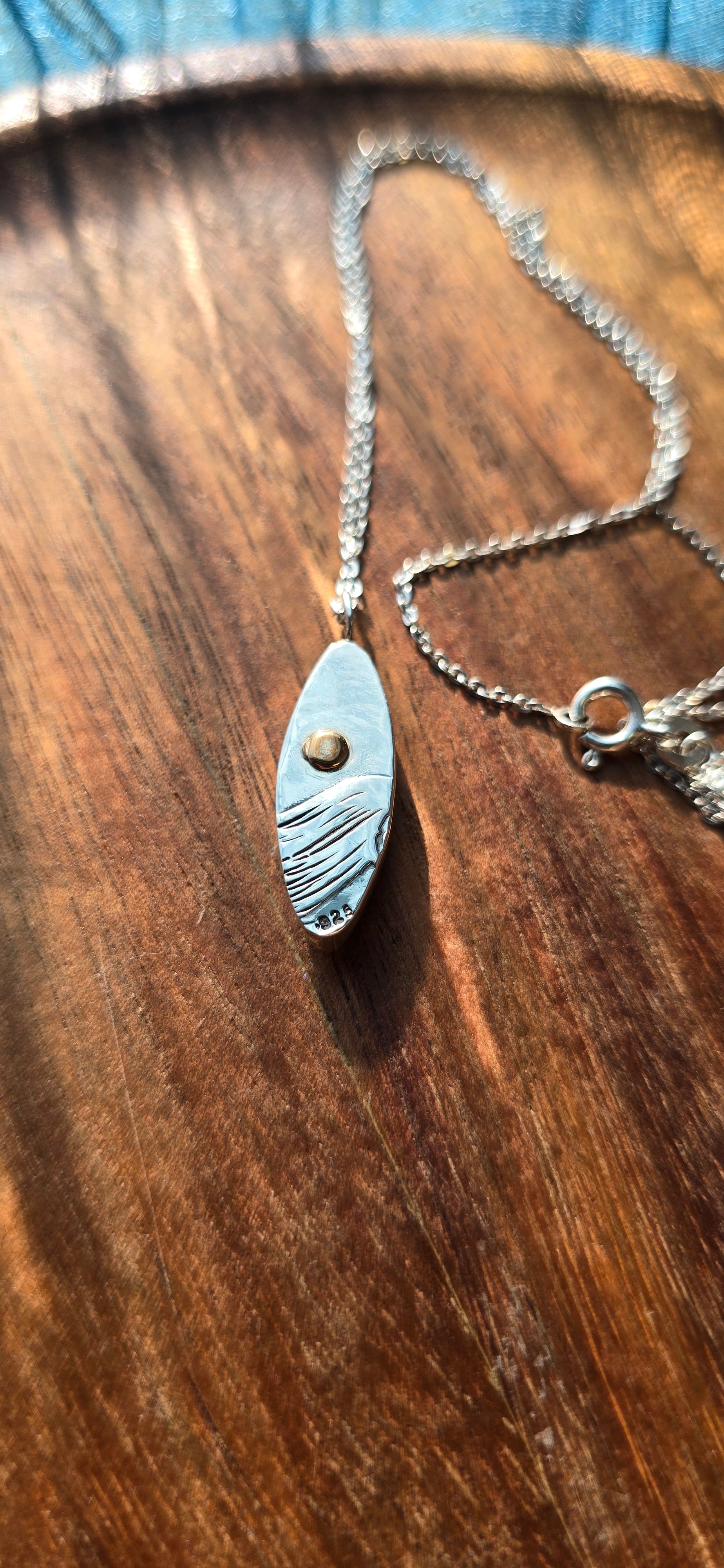 Turquoise sunset surf necklace
